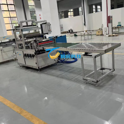 品質  1KW Air Filter Production Line 50HZ Knife Paper Pleating Machine 1300mm Working Width 工場